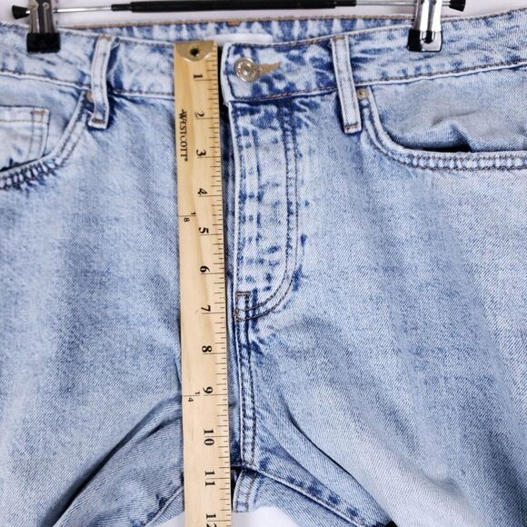 Forever 21 Jeans Womens Size 30 Blue Faded Distressed Baggy Loose Skater Grunge - Picture 5 of 11